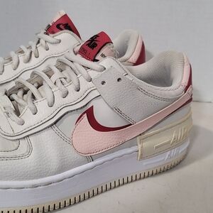 Nike Women’s Low-Top Sneakers in White, Pink & Red